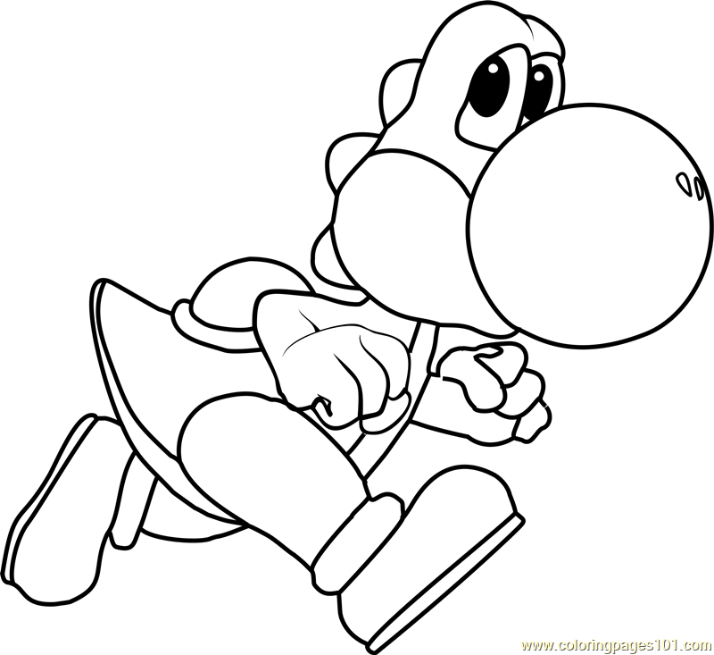 Yoshi Coloring Page To Print