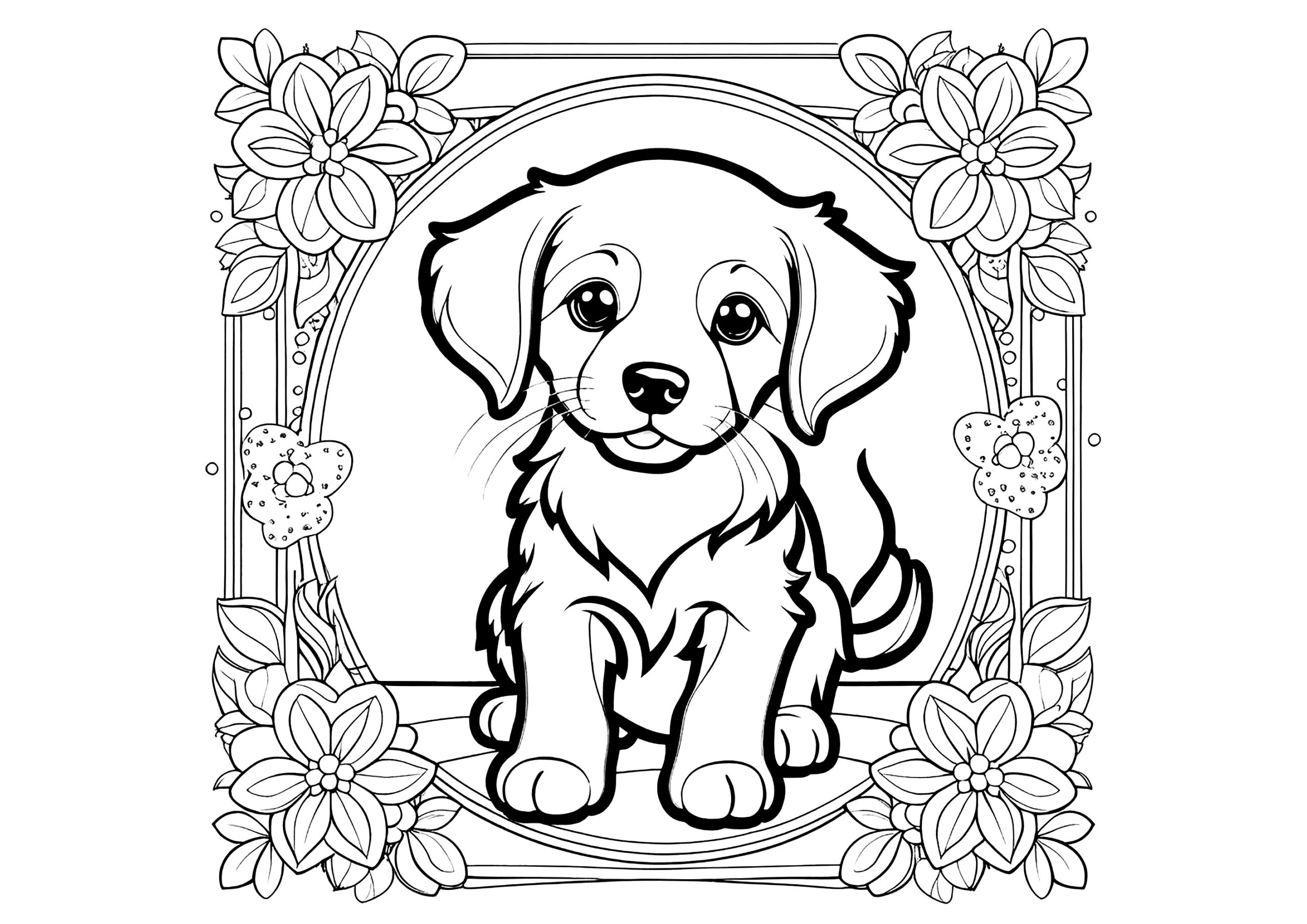 Christmas Puppy Coloring Pages Printable Christmas Puppy Coloring Pages Printable