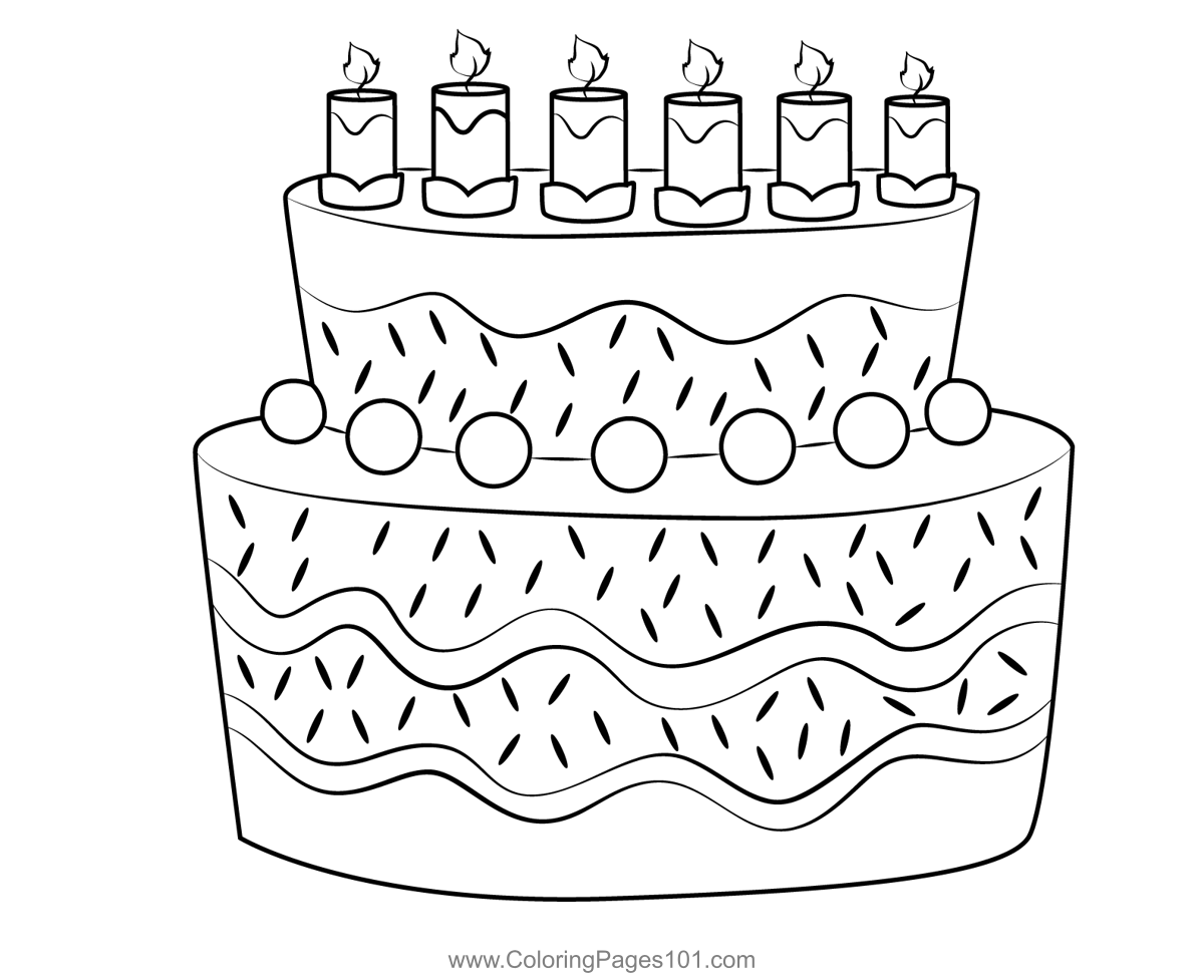 Yummy Birthday Cake Coloring Page For Kids Free Desserts Printable Yummy Birthday Cake Coloring Page For Kids Free Desserts Printable