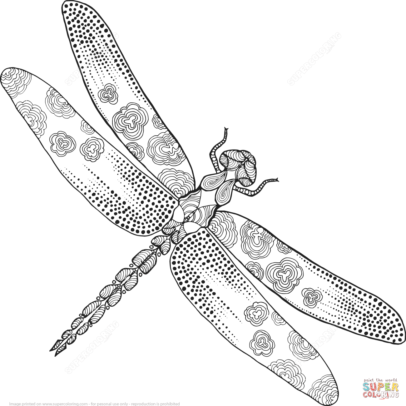 Dragonfly Coloring Pages Printable