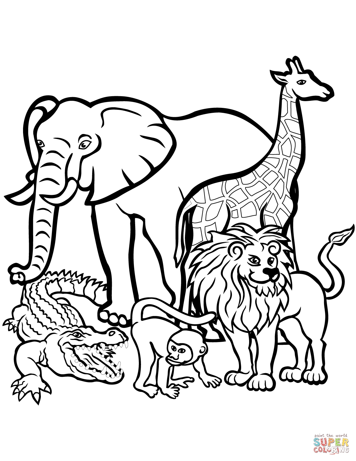 Zoo Animal Coloring Pages Printable At Ganedgarblog Blog