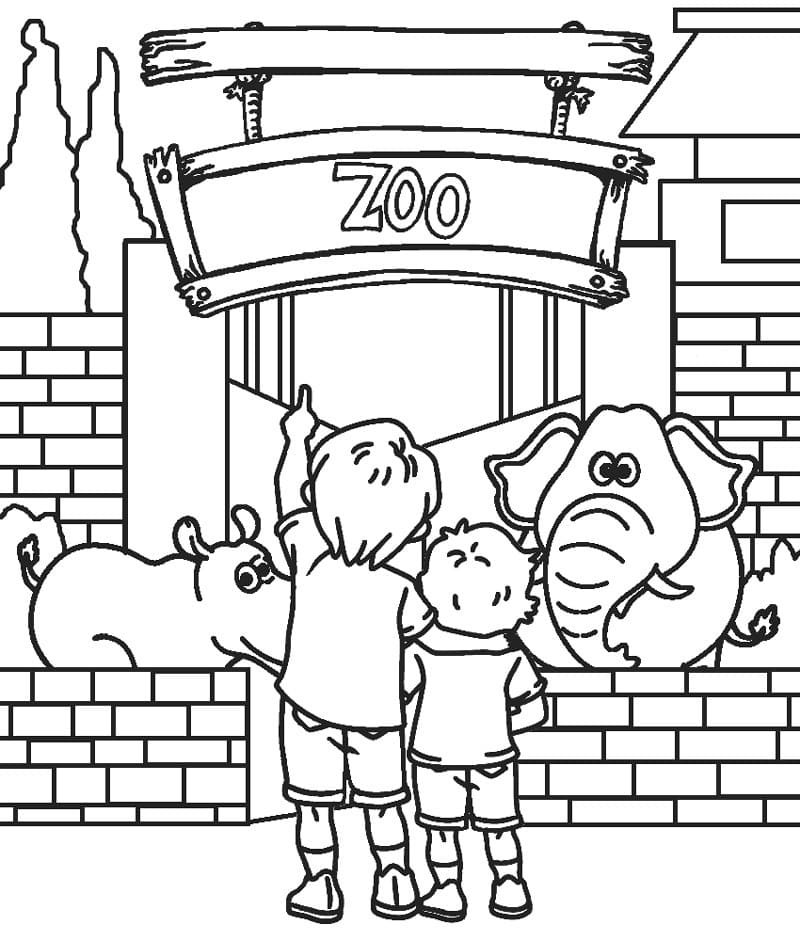 Zoo Coloring Pages Printable Prntbl Concejomunicipaldechinu Gov Co