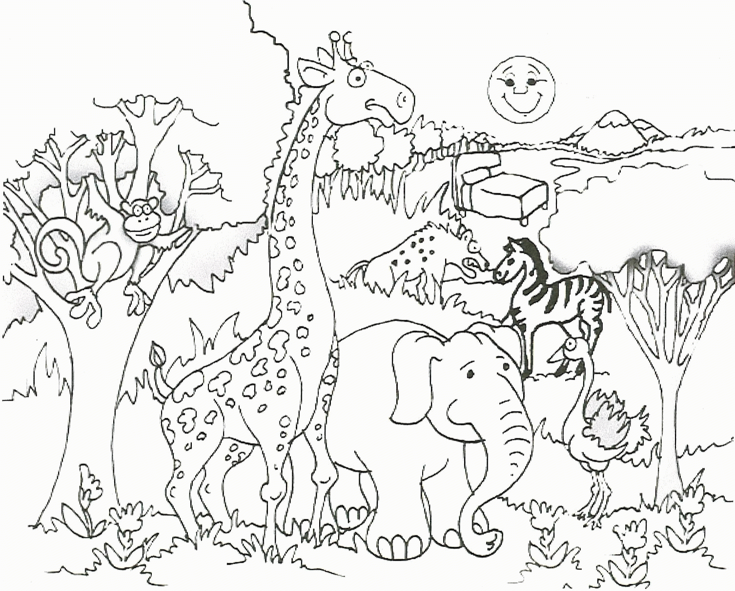 Zoo Scene Coloring Pages Coloring Page Photos Coloring Home